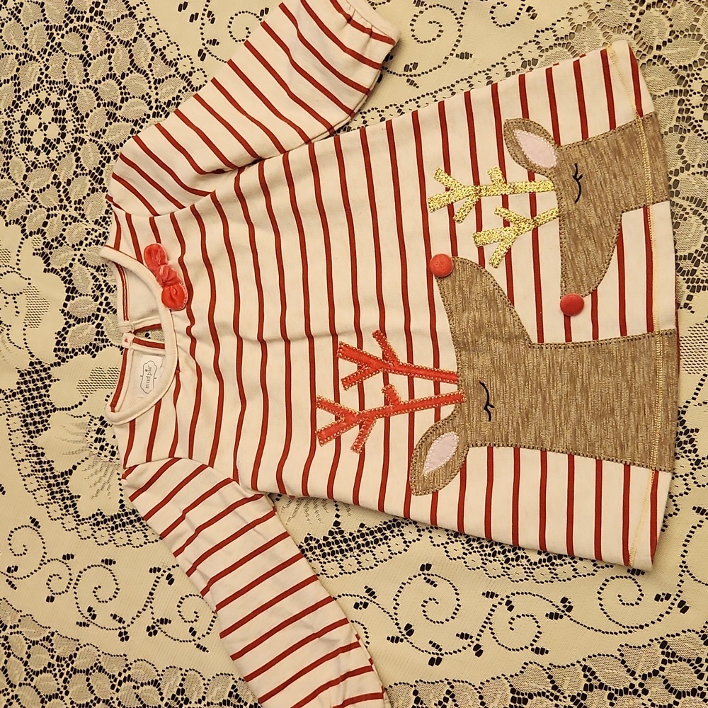 Baby girl Mud Pie Holiday/Reindeer dress 9-12 mos